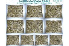 Layered Mandala Bundle Rectangular Mandalas Bundle Svg Dxf