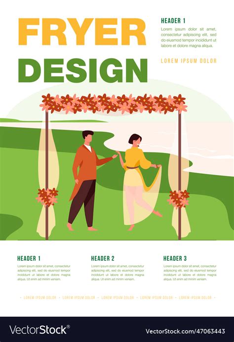 Couple Getting Married On Tropical Island Vector Image