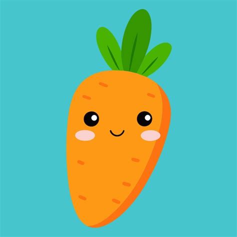 Cute Kawaii Carrot Vector Illustration Premium Ai Generated Vector