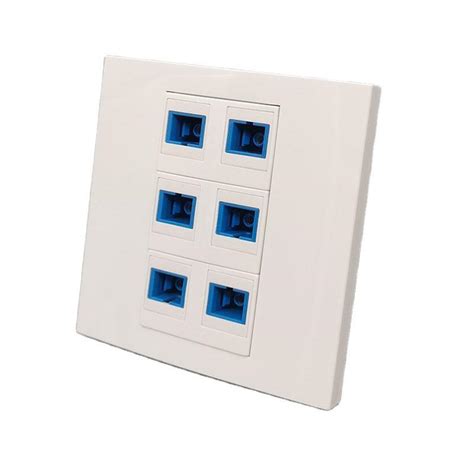 Port Ftth Wall Face Plate Sc Fiber Optic Socket Wall Socket And Vga