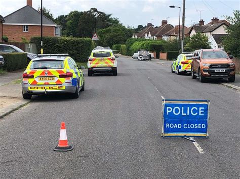 Westley Road In Bury St Edmunds Closed After Car Rolls Onto Its Roof In