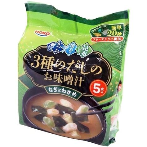 ひかりtvショッピング 【10個入リ】宝幸 3種ダシノオ味噌汁 ネギトワカメ5食入リ 37 5g