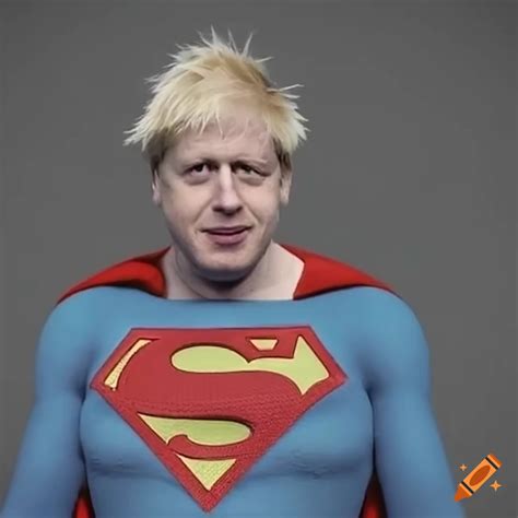 Satirical Depiction Of Boris Johnson As Superman On Craiyon