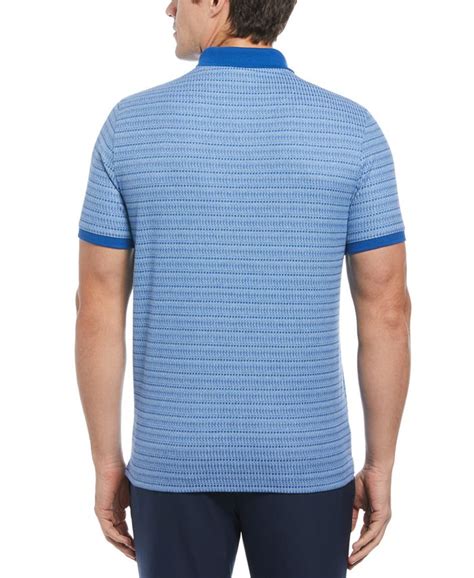 Perry Ellis Mens Geo Print Short Sleeve Ribbed Polo Shirt Macys