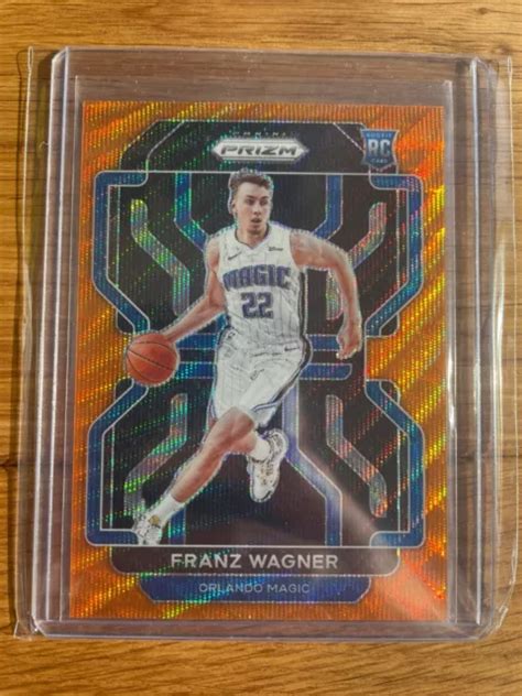 60 FRANZ WAGNER 2021 22 Panini NBA Prizm Orange Wave Rookie RC Orlando