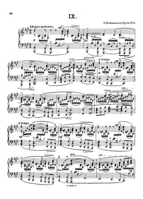 Op No Prelude In A Major Free Sheet Music By Rachmaninoff Pianoshelf