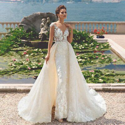 Mermaid Wedding Dresses With Detachable Train Dresses Images