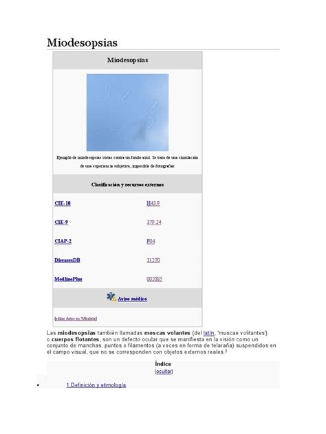 Miodesopsias | PDF