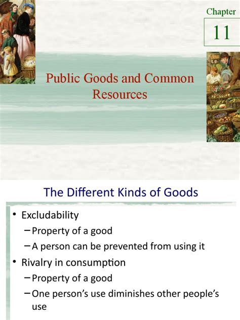 Chapter 11 Public Goods And Common Resources Pdf Goods Externality