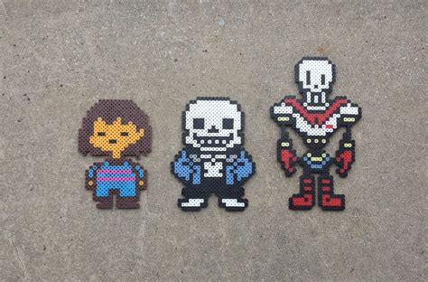 Frisk Sans Papyrus Undertale Perler Bead Sprites Easy Perler Beads Ideas Perler Beads Bead