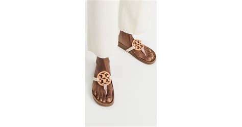 Tory Burch Leather Miller Cloud Sandals Lyst