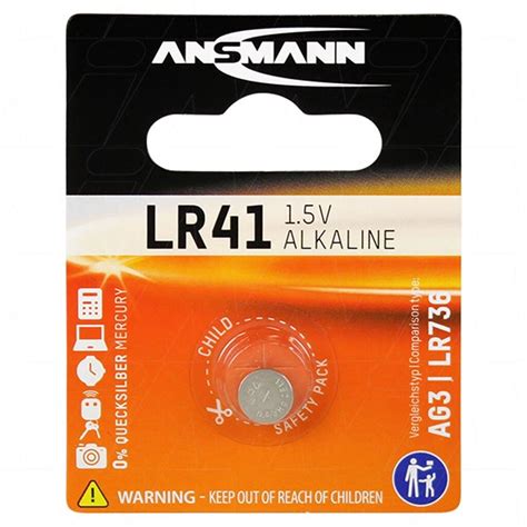 Ansmann Alkaline Button Cell Battery V Mah Lr