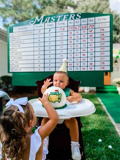 Masters Leader Board Golf Party Golf Birthday Party First Birthday Theme Boy Golf First Birthday