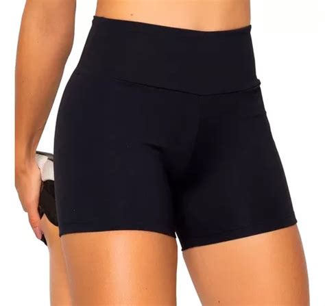 Shorts Academia Feminino Suplex B Sico Preto Donna Martins Mercadolivre