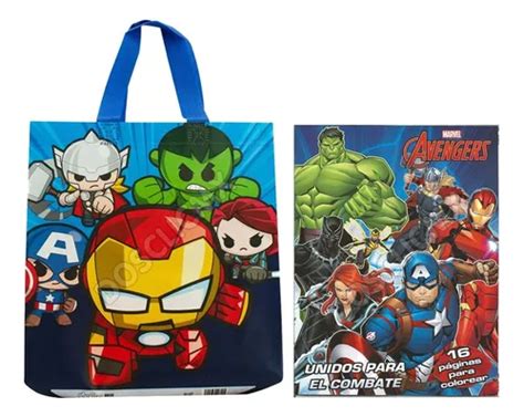 Bolsas Dulceros Libros Colorear Marvel Avengers Meses Sin Inter S