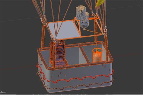 Hot Air Balloon 3D Model Superhive Formerly Blender Market
