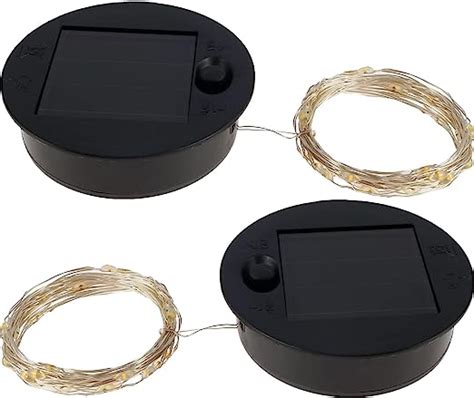 Willkey 2Pcs Solar Lantern Light Replacement Top With 30 LED String