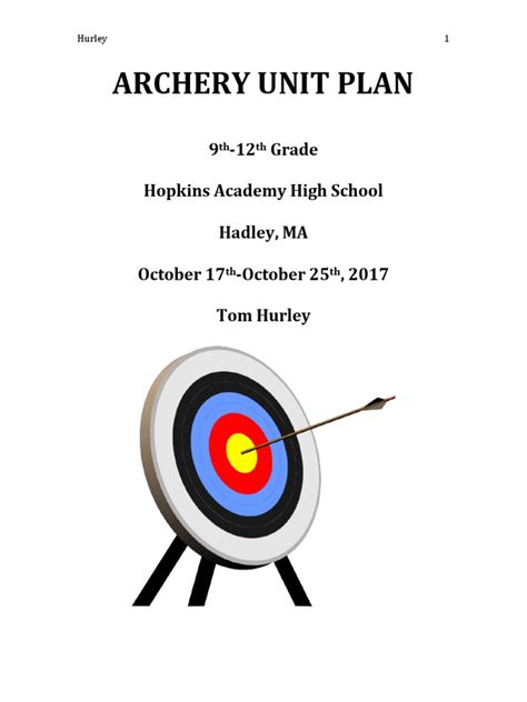 Final Archery Unit Plan Archery Bow And Arrow