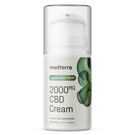 Medterra Broad Spectrum 2000mg CBD Cream 3 4 Fl Oz Walmart