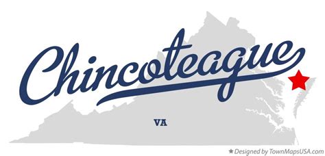 Map of Chincoteague, VA, Virginia