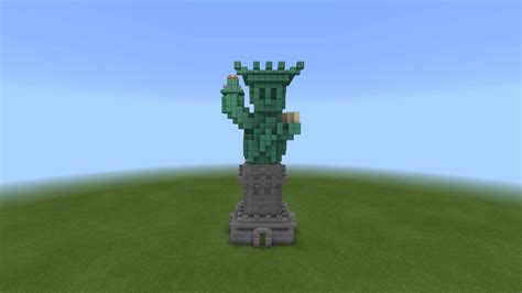 Here’s a Simple Statue of Liberty Tutorial! (Link in comments) : r/Minecraftbuilds