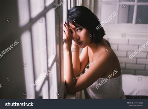 Sexy Naked Woman Covered By Blanket Stock Photo 1246075024 Shutterstock