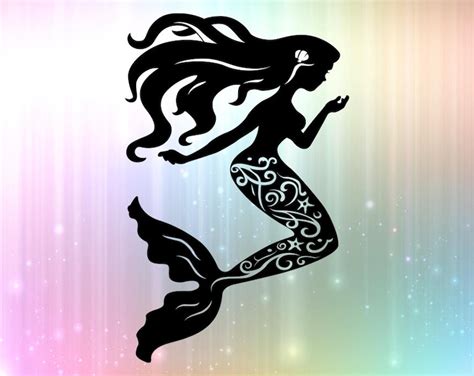 P Gina Vectores E Ilustraciones De Sirena Silueta Svg Luna Svg Para