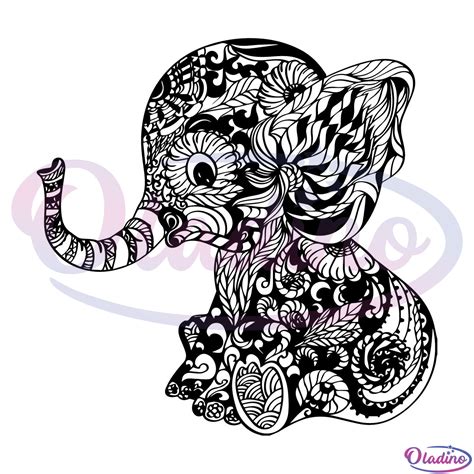 Zentangle Elephant