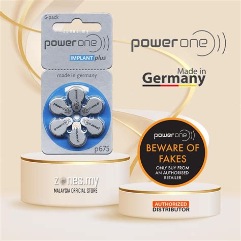 Powerone P Implant Plus Zinc Air Battery Power One For Cochlear