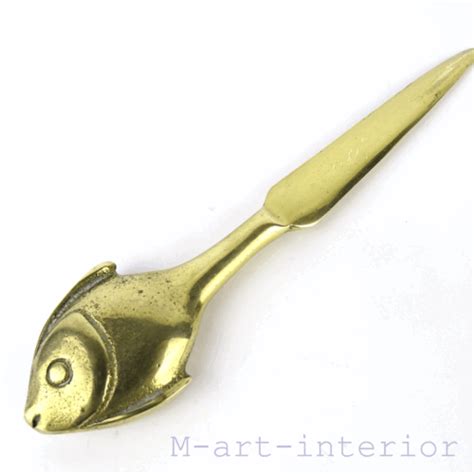 Fisch Brief Ffner Messing Mid Century Fish Letter Opener Style Walter