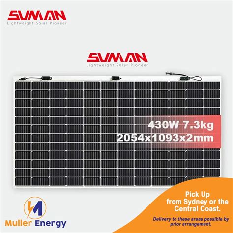 Sunman Earc W Flexible Solar Panel Muller Energy