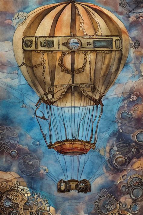 Steampunk Hot Air Balloon Lamp