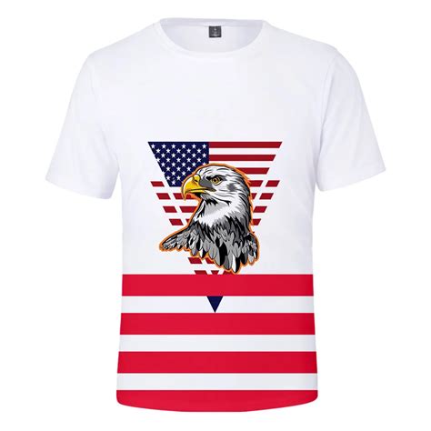 Usa Flag T Shirt Men Sexy 3d Tshirt Print Striped American Flag Men S T Shirt