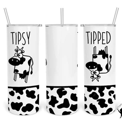 Tipsy Cow Svg Etsy