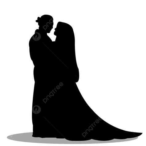 Wedding Couple Silhouette Wedding Muslim Couple Silhouette Png And