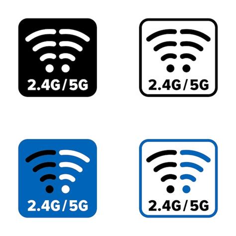 Señal de información wi fi de 2 4 y 5 0 ghz Vector Premium