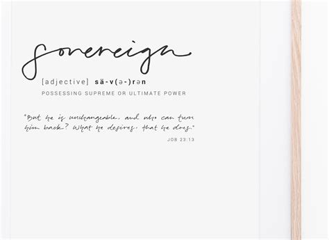 Sovereign Definition Art Print Bible Verse Art Print | Etsy