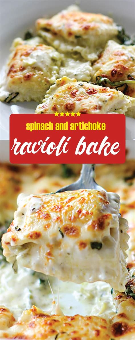 Spinach And Artichoke Ravioli Bake Recipe Spesial Food