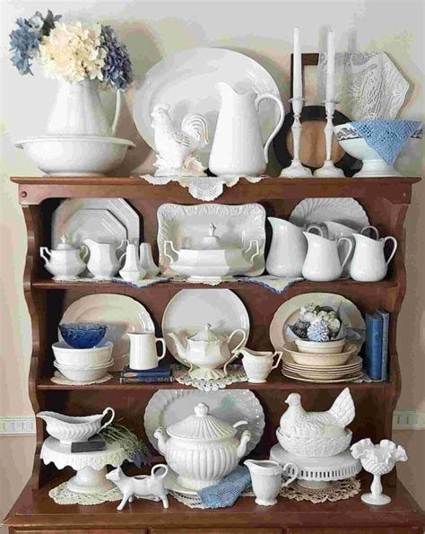 Latest White Vintage Ironstone Display Everything Country CA