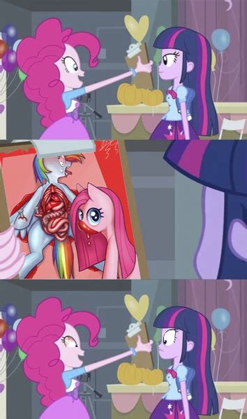 332832 Grimdark Grotesque Edit Edited Screencap Screencap Pinkie Pie Rainbow Dash