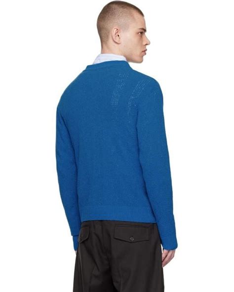 Mfpen V Neck Sweater In Blue For Men Lyst