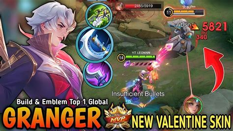 One Shot Damage Granger New Valentine Skin Build Top Global