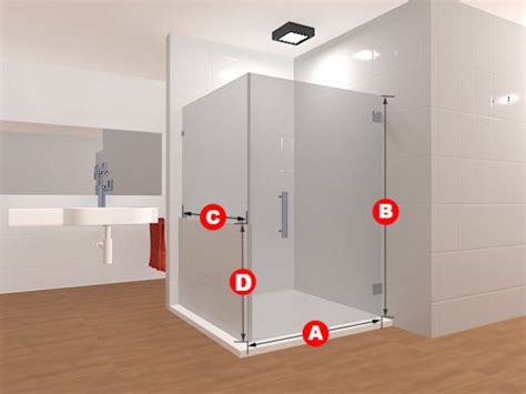 2 Panel Frameless Shower Door Layout 13 Glass Shower Direct