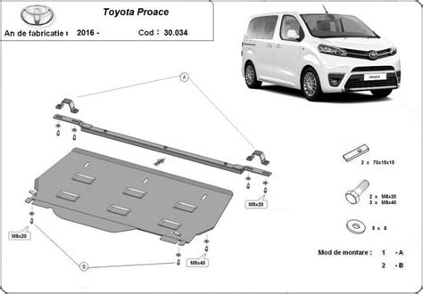 Stalowa płyta pod silnik Toyota Proace MPV 2016 20 12537225789