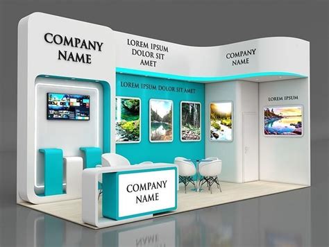 Booth Exhibition Stand Stall 7x3m Height 500 Cm 2 Side Open 3D Model