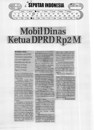 Mobil Dinas Ketua Dprd Rp M