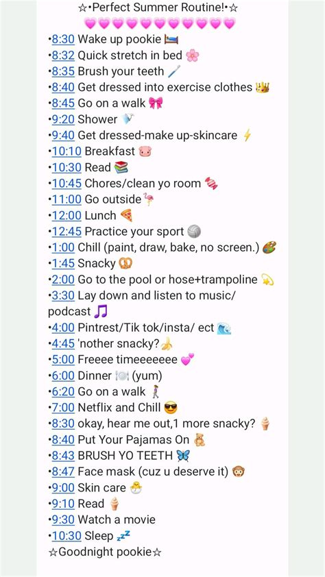 School Summer Routine Artofit
