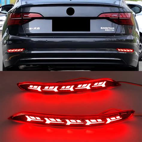 2Pcs Led Rear Bumper Reflector Lights For Volkswagen Sagitar MK7 2019