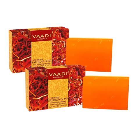 Vaadi Herbals Luxurious Saffron Soap Skin Whitening Therapy Pack Of