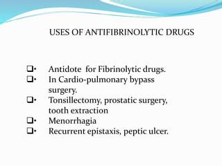 Fibrinolytics and antifibrinolytics | PPT